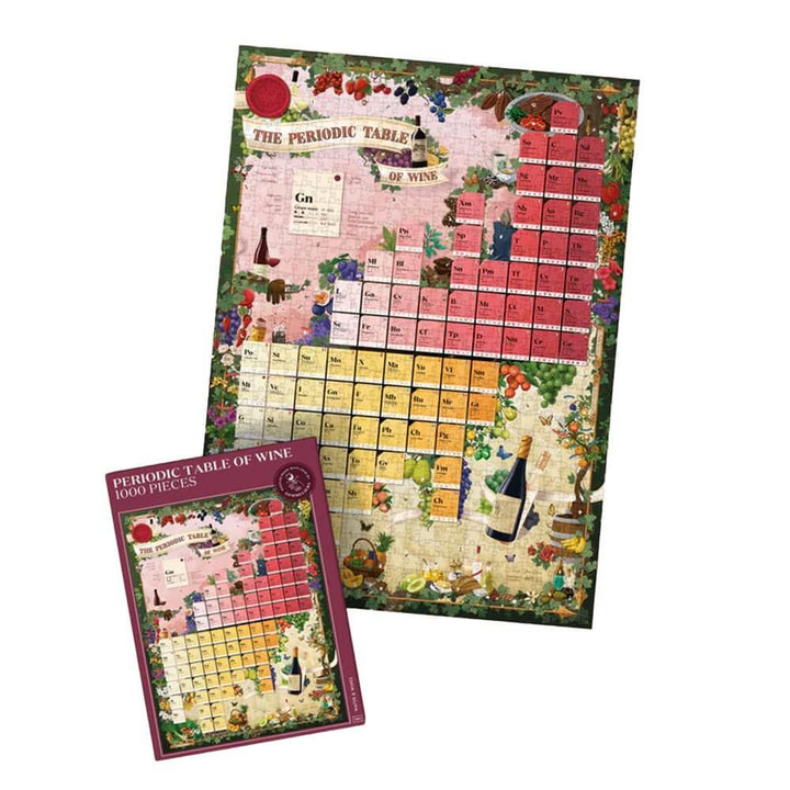 1000 Piece Puzzle - Periodic Table of Wine - France - Onshore Cellars