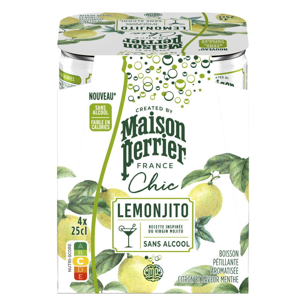 Perrier - Lemonjito - Acqua Frizzante Aromatizzata - 12 x